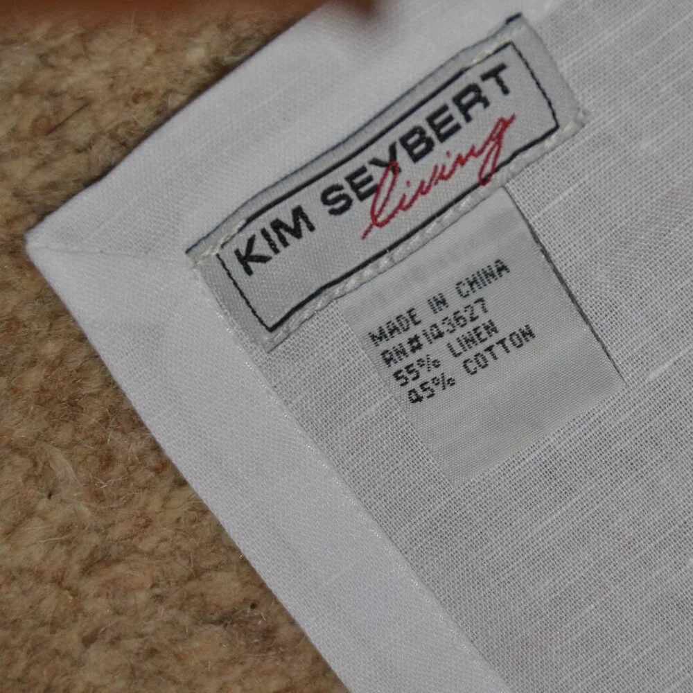 RARE SET KIM SEYBERT LIVING 4 PURPLE EMBROIDERED FEATHER 21
